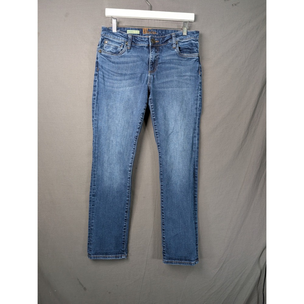 KUT from the Kloth Katy Boyfriend Jeans Blue Denim Straight Leg Size 8